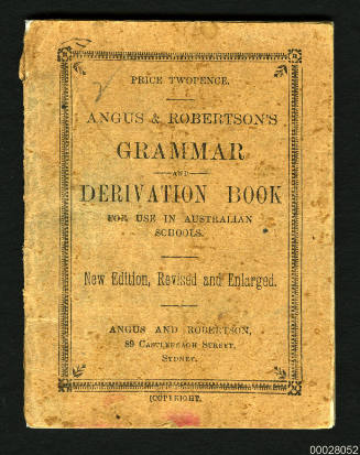 Grammar and derivation book for use in Australian schools
