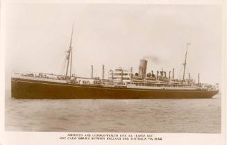 Aberdeen and Commonwealth Line SS LARGS BAY.  One class service between England and Australia via Suez