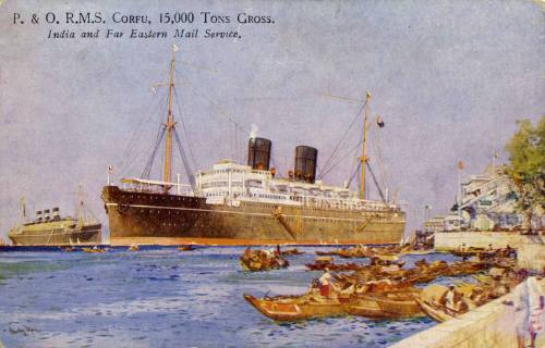 P&O RMS CORFU 15,000 tons gross.  India and Far Eastern Mail Service