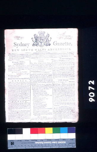 Sydney Gazette, and New South Wales Advertiser.  19 August 1804