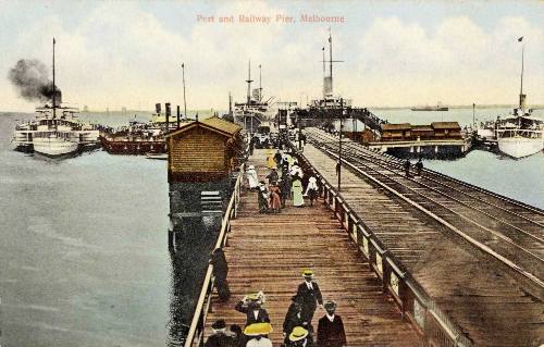 Port and railway pier Melbourne