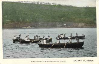 Boating party Middle Harbour, Sydney Harbour