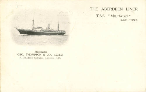 The Aberdeen Liner TSS MILTIADES (6,800 tons)