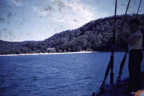 MALCOLM sailing in the basin in Pittwater slide