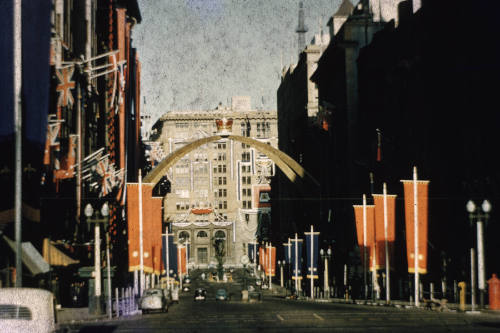 Saint Martins Place street scene colour slide