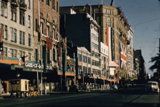 Decorations on Elizabeth Street slide