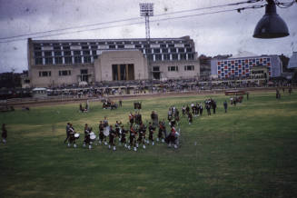 Scots College bagpipe and drum marching band slide