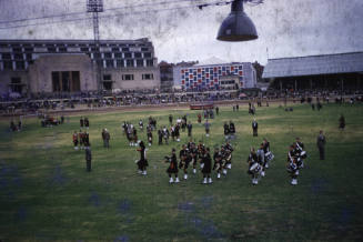 Scots College bagpipe and drum marching band slide