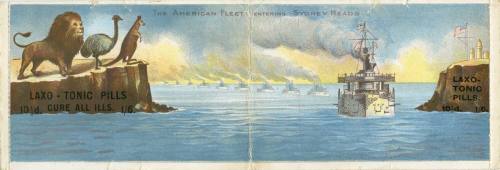 The American Fleet entering Sydney Heads