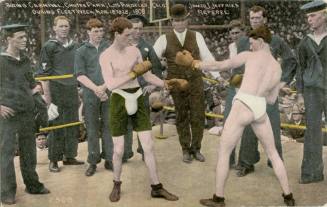 Boxing carnival, Chutes Park, Los Angeles, California, during Fleet Week, 18th to 25th April 1908