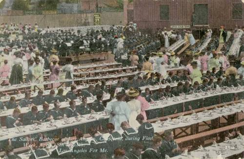 The sailors' barbecue at Los Angeles, California, during Fleet Week, April 18th to 25th