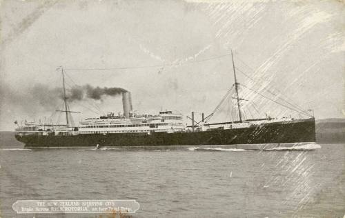 The New Zealand Shipping Company's triple screw RMS ROTORUA on her trial trip