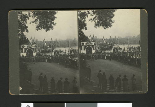 Stereoscopic card of HRH the Prince of Wales to Australia
