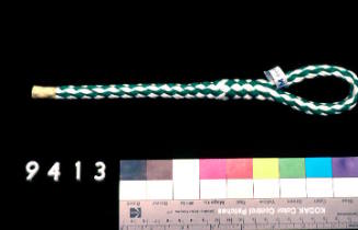 Sample of spliced eye in 8 strand plait made by unknown dock worker