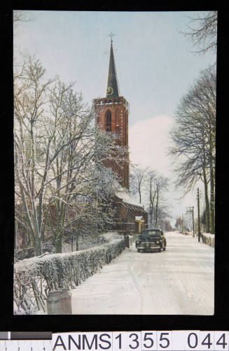 Menu featuring a winter scene, Holland