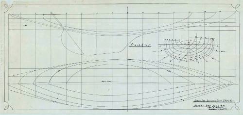 Lines plan of 29 foot vessel