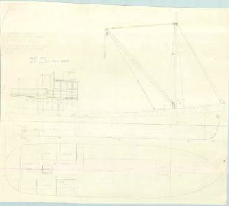 Tentative sketch for proposed 90 foot cargo vessel DAVARA