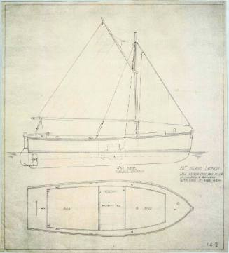 General arrangement plan of a 30 foot island launch