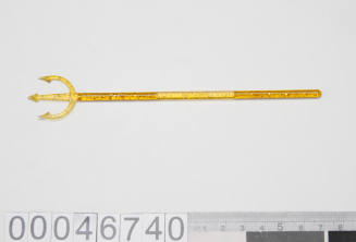 P&O SS ARCADIA devil's pitchfork yellow swizzle stick