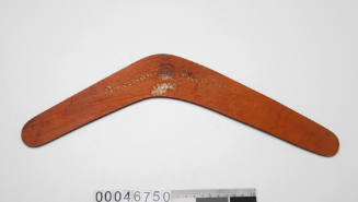Souvenir boomerang from 1925 US Fleet visit