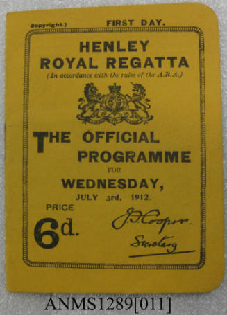 Henley Royal Regatta Official Programme