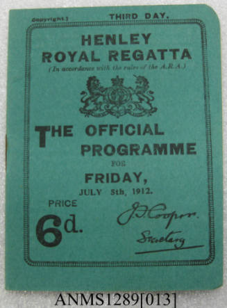 Henley Royal Regatta Official Programme