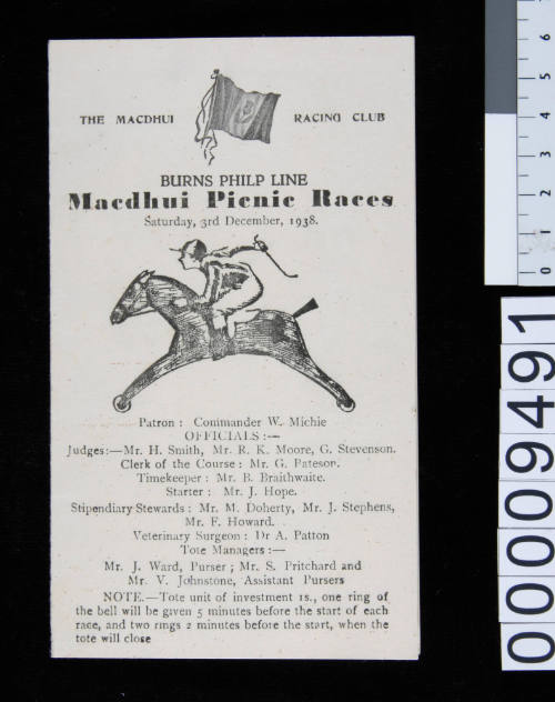 MACDHUI Racing Club Picnic Races card