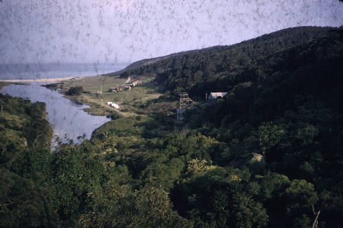 Coastal landscape looking down the valley slide