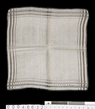 Handkerchief with black threaded border