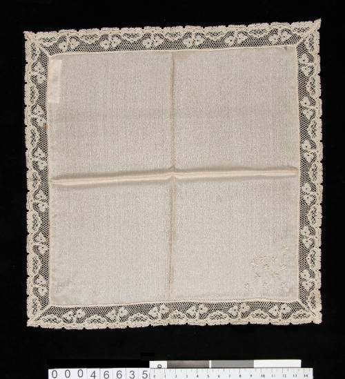 Handkerchief with lace border