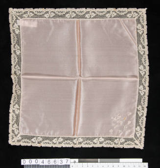 Handkerchief with lace border