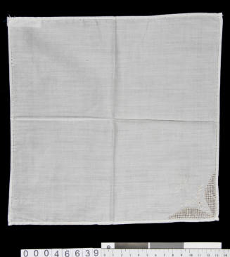 Handkerchief with embroidered initials