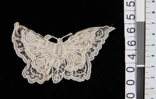 Needle lace butterfly brooch