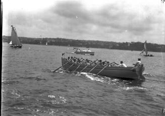 32 foot naval cutter on Sydney Harbour