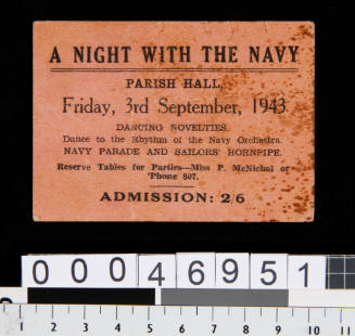 Admission ticket for A Night With The Navy