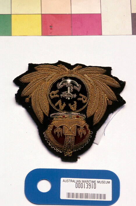 RANVR Officer's cap badge : Engineer Lieutenant Commander Norman Warren Waterhouse