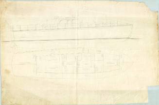 Original plan featuring two sketches of a rig and deck