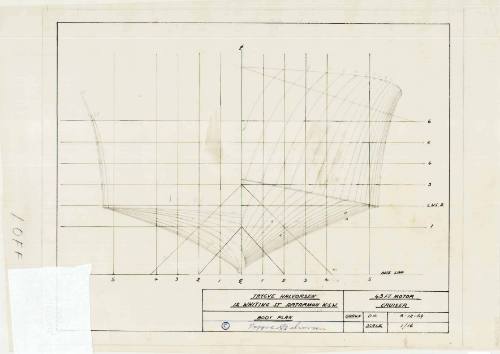 Trygve Halvorsen motor cruiser body plan