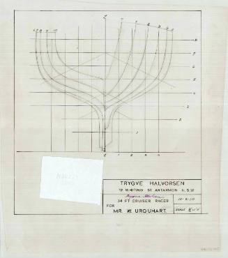 Trygve Halvorsen 34ft cruiser racer for Mr W Urquhart