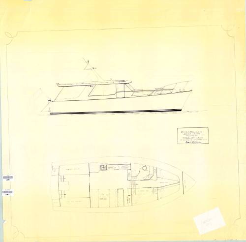 Trygve Halvorsen 36 foot fibre glass motor cruiser plan