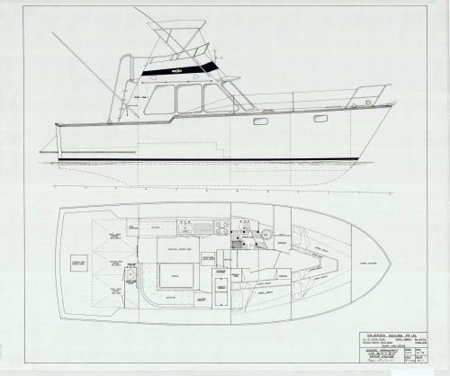 Plan for 36Ft x 13Ft motor cruiser