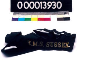 HMS SUSSEX cap tally