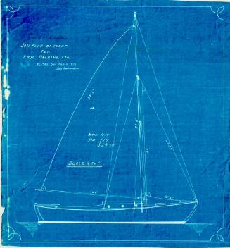 CHRISTINA sail plan for yacht for Eric Balding esq, Neutral Bay 1932