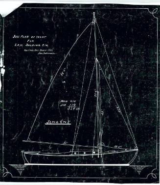 Photocopy of sail plan for CHRISTINA