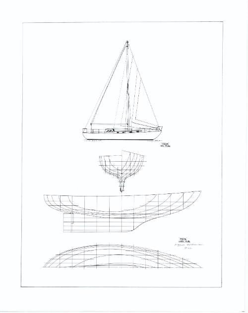 General arrangement plan of the yacht FREYA