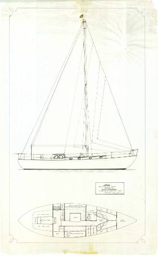 Profile plan of the yacht FREYA