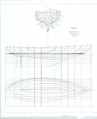 Profile plan of the yacht FREYA