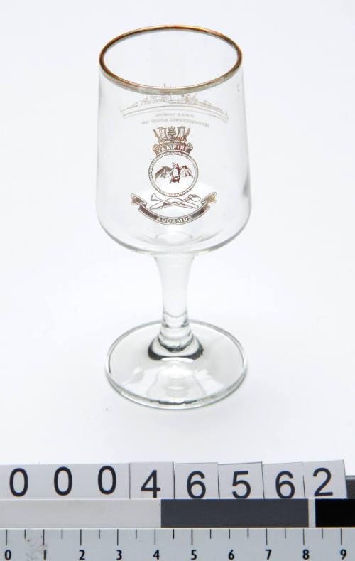 Port glass from the final decommissioning of HMAS VAMPIRE