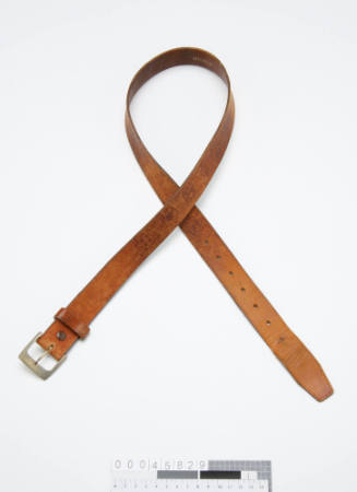 Brown leather belt