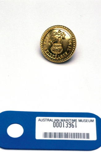 Royal Australian Navy button, WWI period